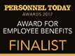Personnel Today Awards 2017 - Award for Employee Benefits, finalist